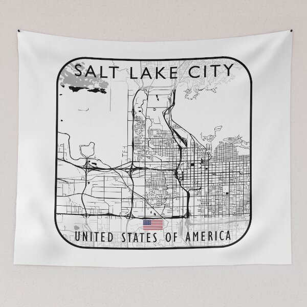 Item preview, SALT LAKE CITY MAP USA designed and sold by hatimelhag.