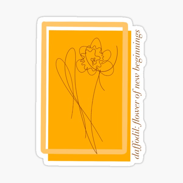 Item preview, daffodil: flower of new beginnings (orange) designed and sold by flowerlab.