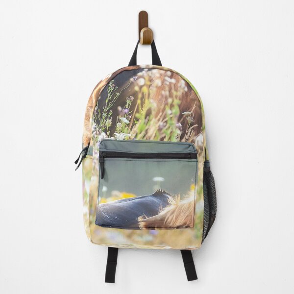 Item preview, Highland cows face on in flower field designed and sold by simonbratt.