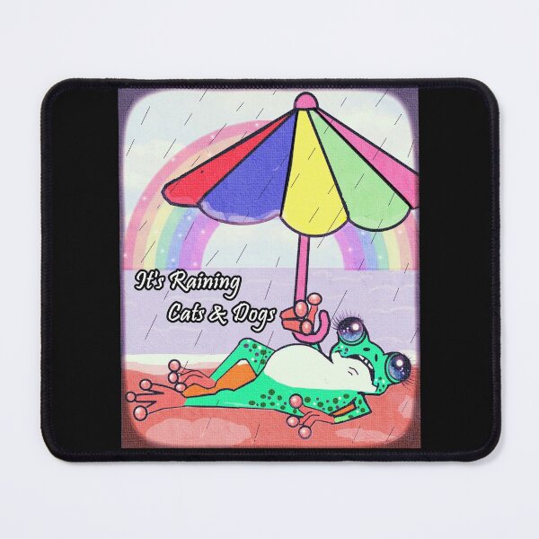 Item preview, It's raining cats and dogs - funny frog  designed and sold by Shirley cute art .