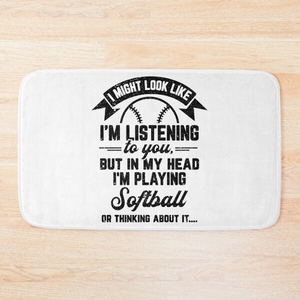 Item preview, Softball Gift, I Might Look Like I'm Listening to You But in My Head I'm Playing Softball or thinking about it Softball lover gifts for men, gifts for Softball players men designed and sold by Orange Pieces.