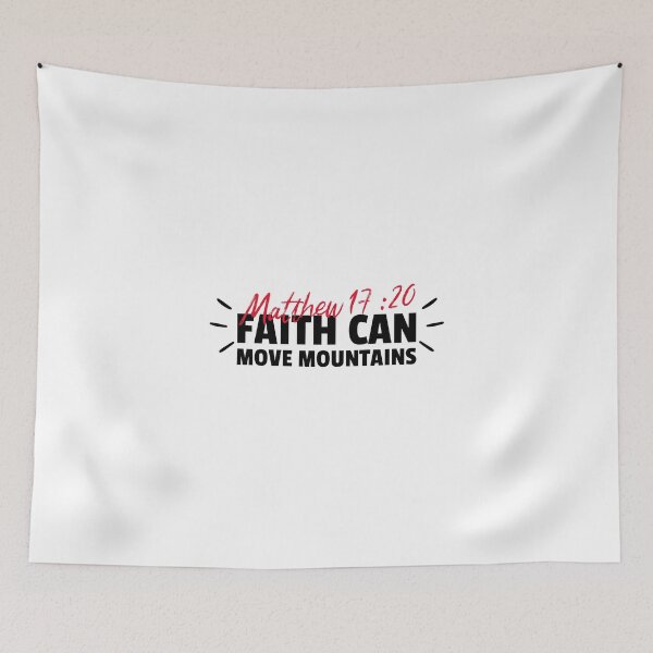 Item preview, Faith Can Move Mountains, Matthew 17:20 designed and sold by HeavenlyCrafts.
