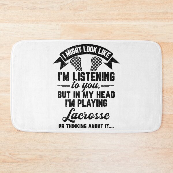 Item preview, Lacrosse Gift, I Might Look Like I'm Listening to You But in My Head I'm Playing Lacrosse or thinking about it Lacrosse lover gifts for men, gifts for Lacrosse players men designed and sold by Orange Pieces.