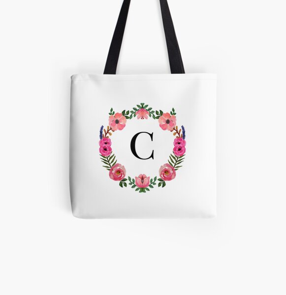 Flower Wreath Letter C Tote Bag for Sale by alexabrinaldi