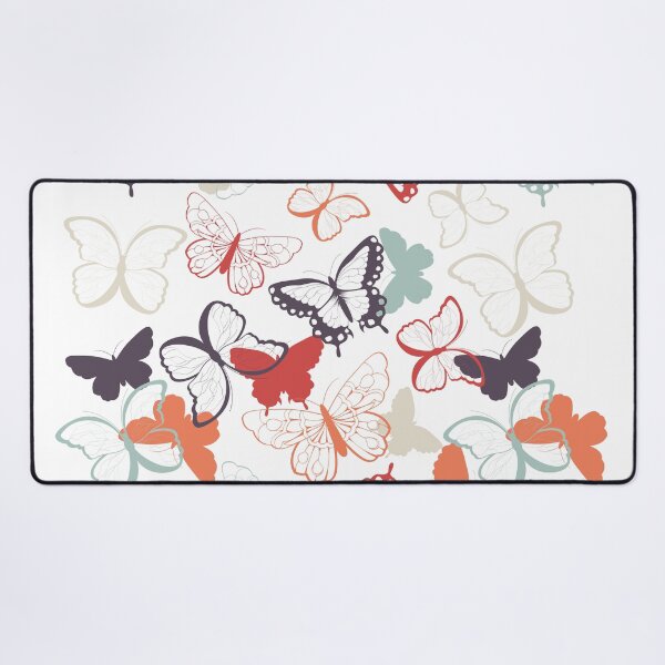 Butterfly Random Pattern Desk Mat