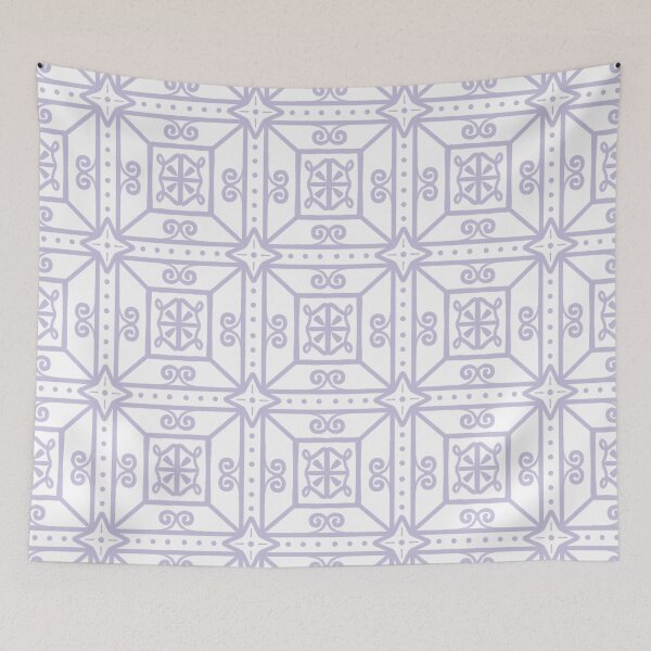 Item preview, Lavender on white mosaic tile design designed and sold by Quick Brown Fox Canada.
