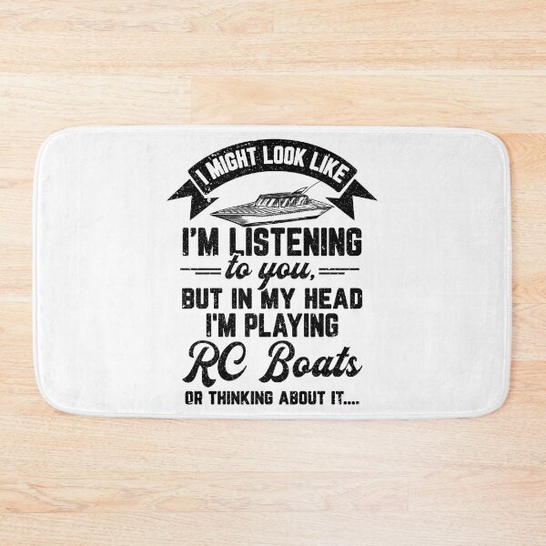 Item preview, RC boats Gift, I Might Look Like I'm Listening to You But in My Head I'm Playing RC boats or thinking about it RC boats lover gifts for men, gifts for RC boats players men designed and sold by Orange Pieces.