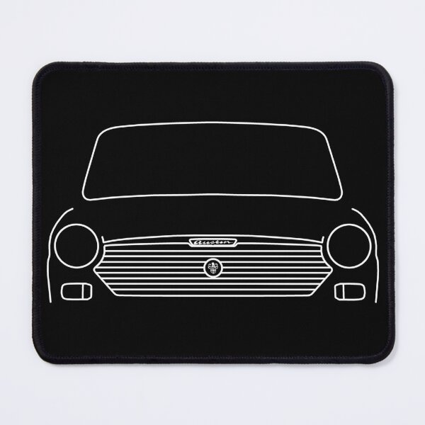 Item preview, Austin 1100 classic car outline graphic (white) designed and sold by soitwouldseem.