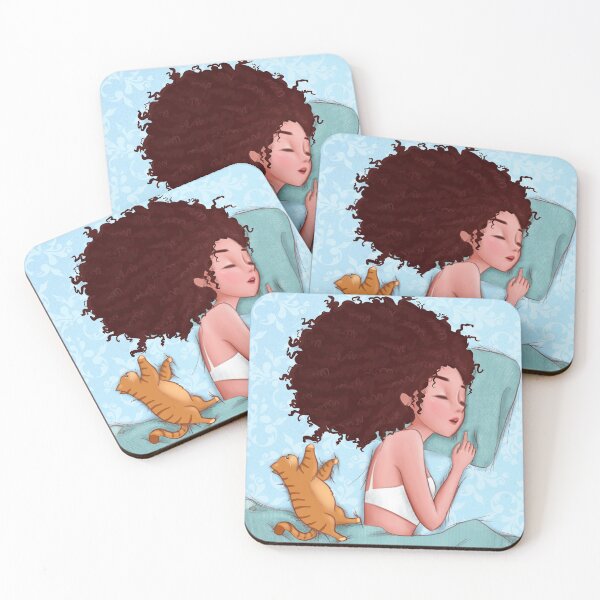 Item preview, Sleepy Girl and her naughty Kitty designed and sold by Hartsygarden.