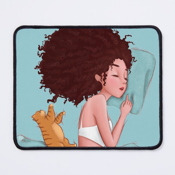 Item preview, Sleepy Girl and her naughty Kitty designed and sold by Hartsygarden.