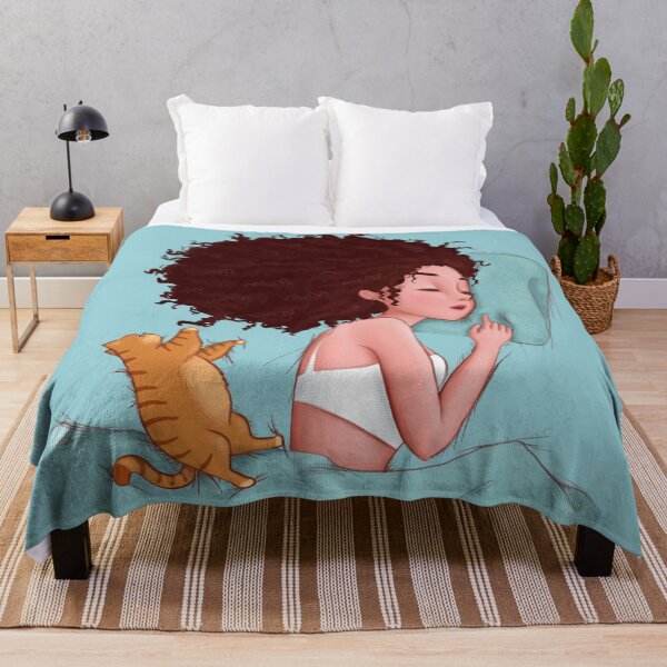 Item preview, Sleepy Girl and her naughty Kitty designed and sold by Hartsygarden.