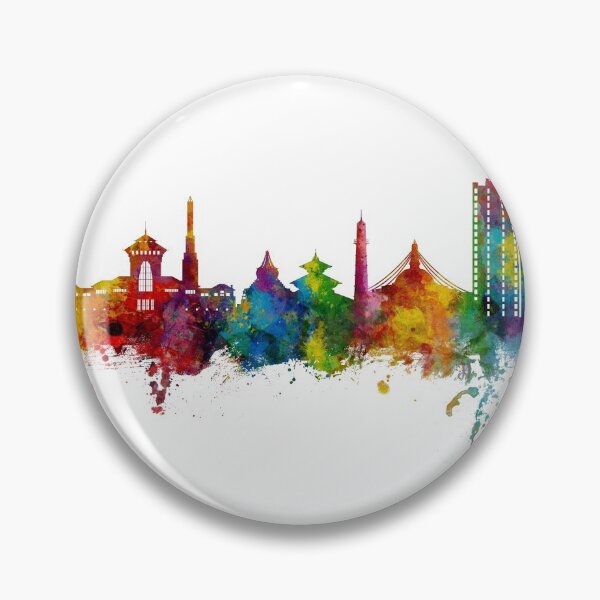 Item preview, Kathmandu Nepal Skyline designed and sold by ArtPrints.