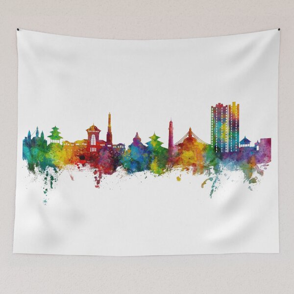 Item preview, Kathmandu Nepal Skyline designed and sold by ArtPrints.