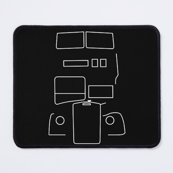 Item preview, Leyland Titan double decker bus outline (white) designed and sold by soitwouldseem.
