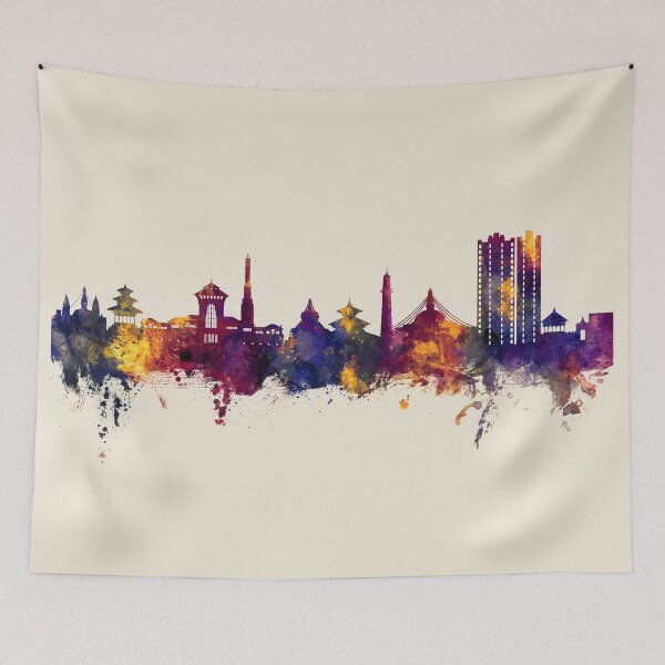 Item preview, Kathmandu Nepal Skyline designed and sold by ArtPrints.
