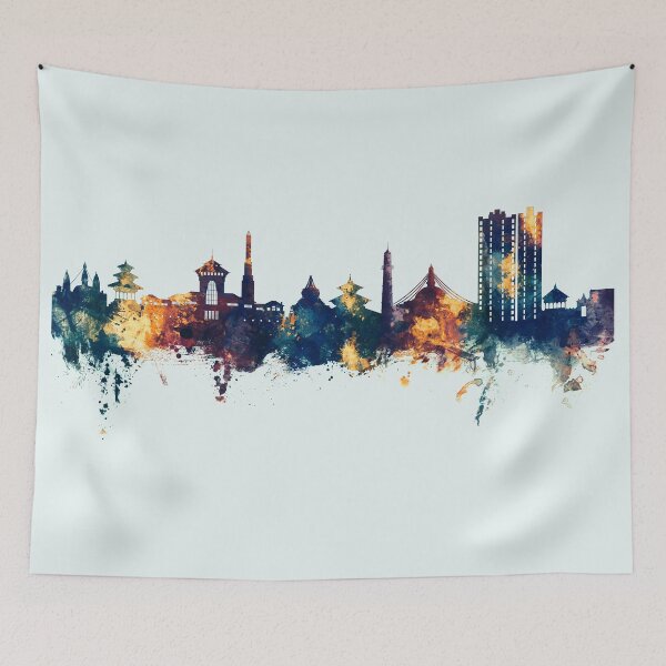 Item preview, Kathmandu Nepal Skyline designed and sold by ArtPrints.