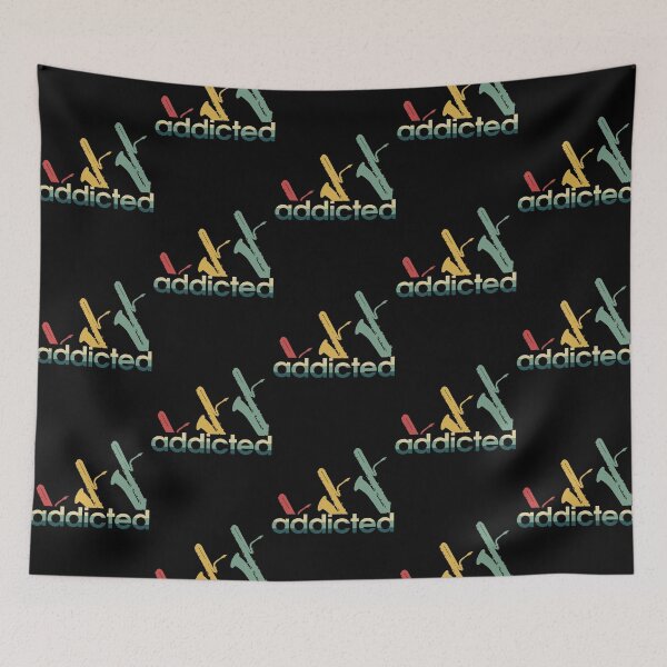 Item preview, Baritone saxophone addicted vintage designed and sold by CactusDesigns68.