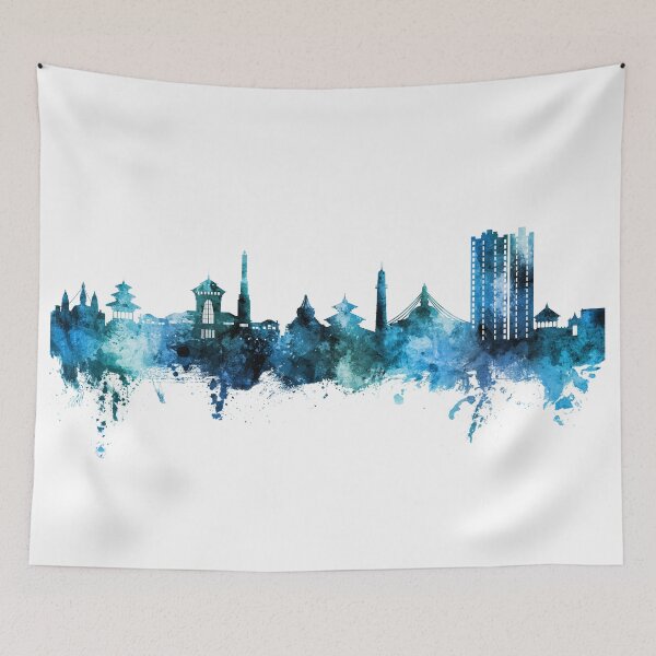 Item preview, Kathmandu Nepal Skyline designed and sold by ArtPrints.