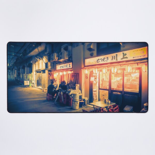 Midnight Diner Vibe in Tokyo Desk Mat