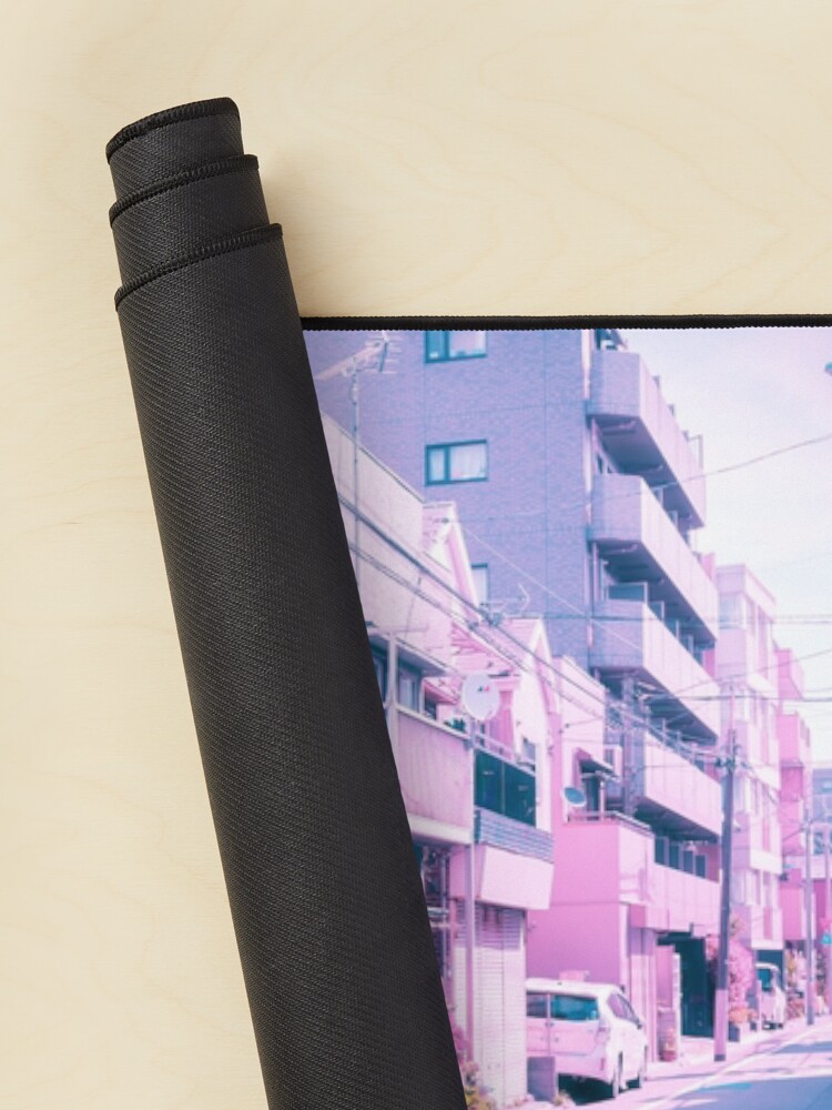 Alternate view of Anime in Real Life Vaporwave Summer Day in Tokyo Residential area Mouse Pad