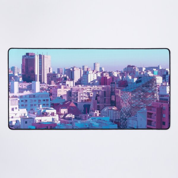 Aperçu de l'œuvre Harajuku Anime Aesthetic Photo Citypop vaporwave rose et bleu citypunk créée et vendue par TokyoLuv.