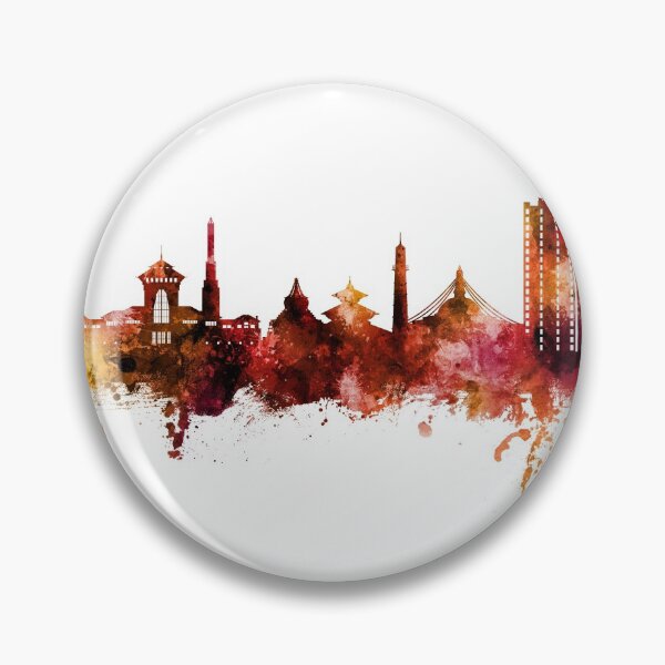 Artikelvorschau, Kathmandu Nepal Skyline entworfen und verkauft von ArtPrints.