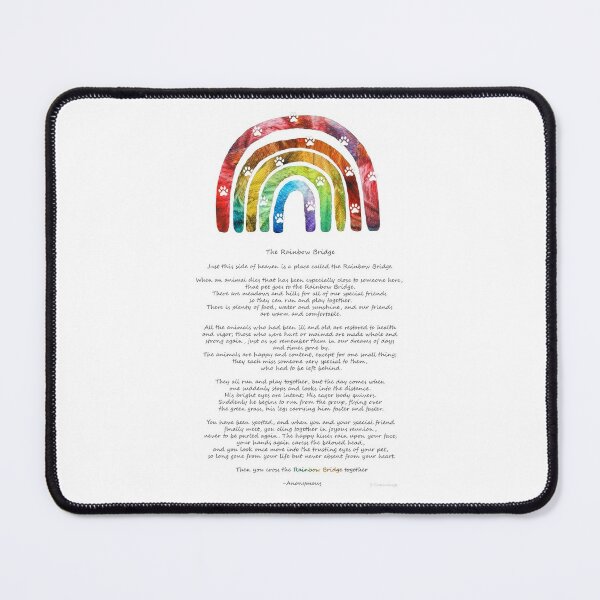 Rainbow Bridge Poem Art By Sharon Cummings Art Print By Sharon Cummings ...