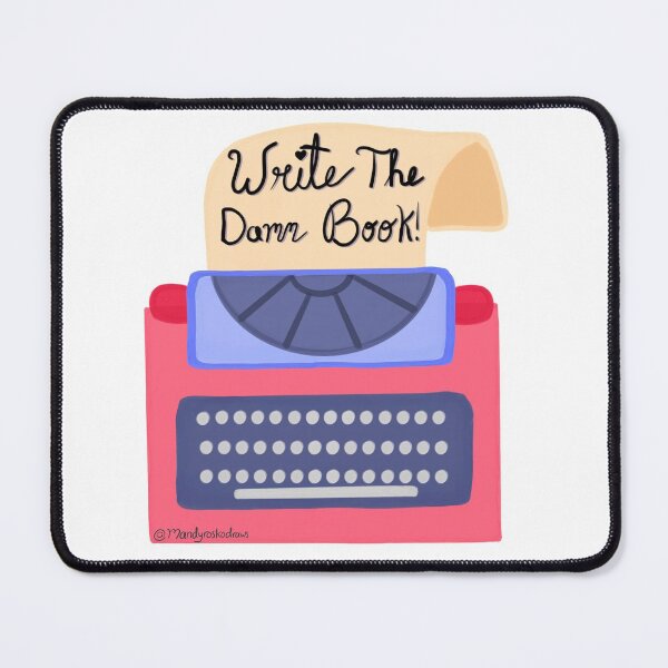 Item preview, Write The Damn Book Red Typewriter designed and sold by MandyRosko.