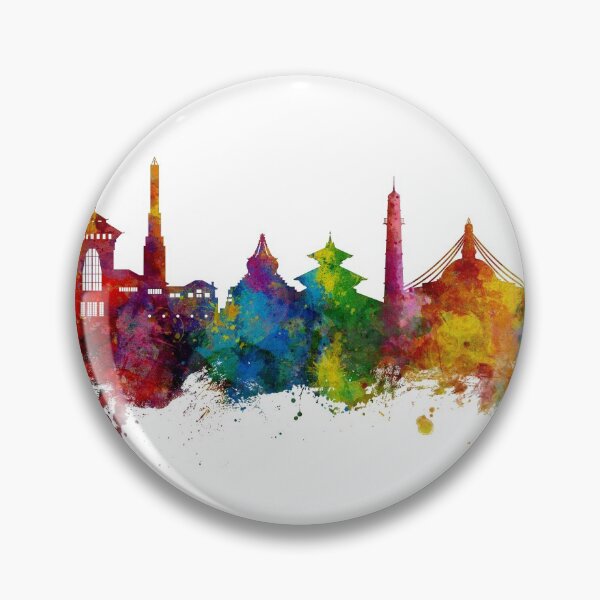 Artikelvorschau, Kathmandu Nepal Skyline entworfen und verkauft von ArtPrints.