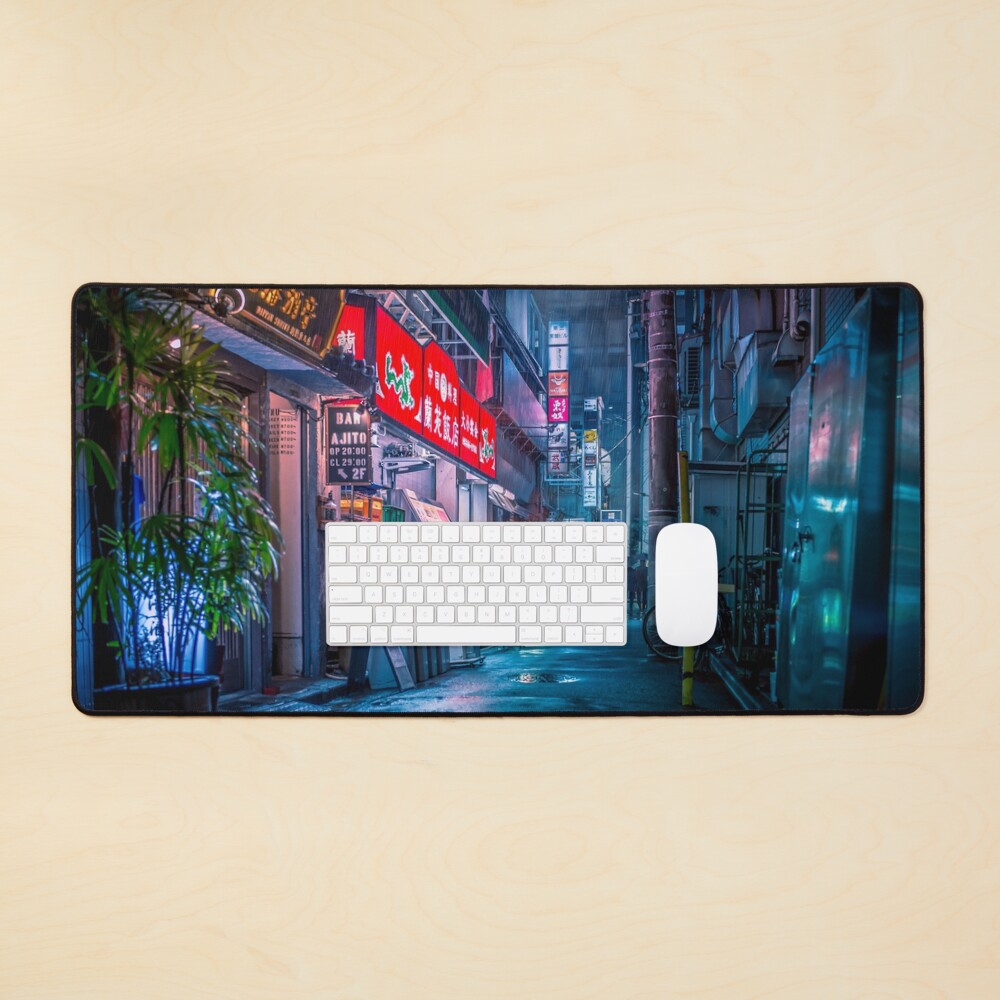 Heavy Rain Over Neo Tokyo Mouse Pad