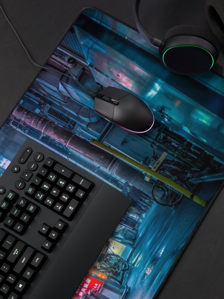 Alternate view of Heavy Rain Over Neo Tokyo Mouse Pad