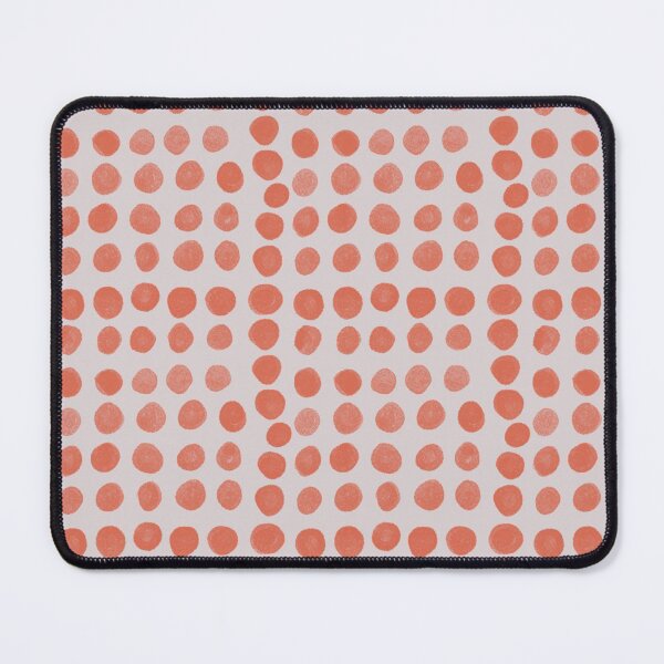 Chic Primitive Modern Style Red Polka Dots Pattern on Light Pink Mouse Pad