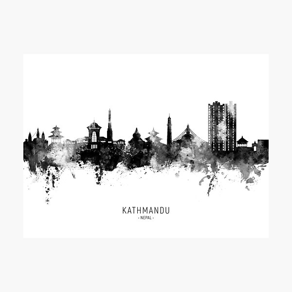 Item preview, Kathmandu Nepal Skyline designed and sold by ArtPrints.