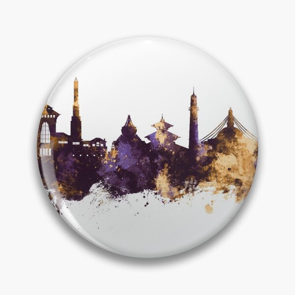 Artikelvorschau, Kathmandu Nepal Skyline entworfen und verkauft von ArtPrints.