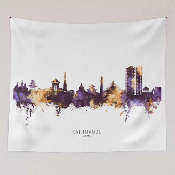 Item preview, Kathmandu Nepal Skyline designed and sold by ArtPrints.