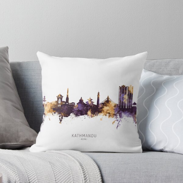 Item preview, Kathmandu Nepal Skyline designed and sold by ArtPrints.