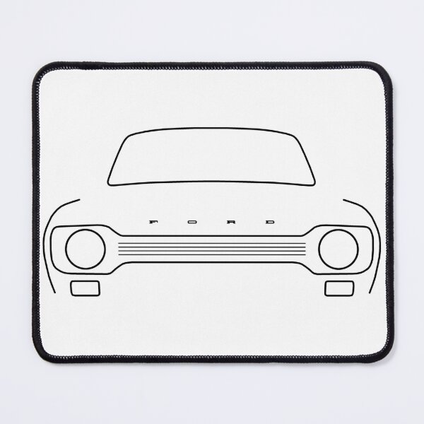 Item preview, Ford Escort Mk1 classic car outline graphic (black) designed and sold by soitwouldseem.