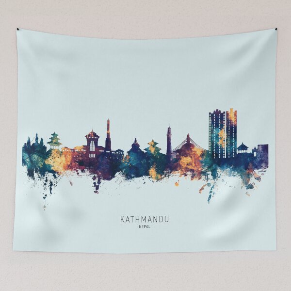 Item preview, Kathmandu Nepal Skyline designed and sold by ArtPrints.