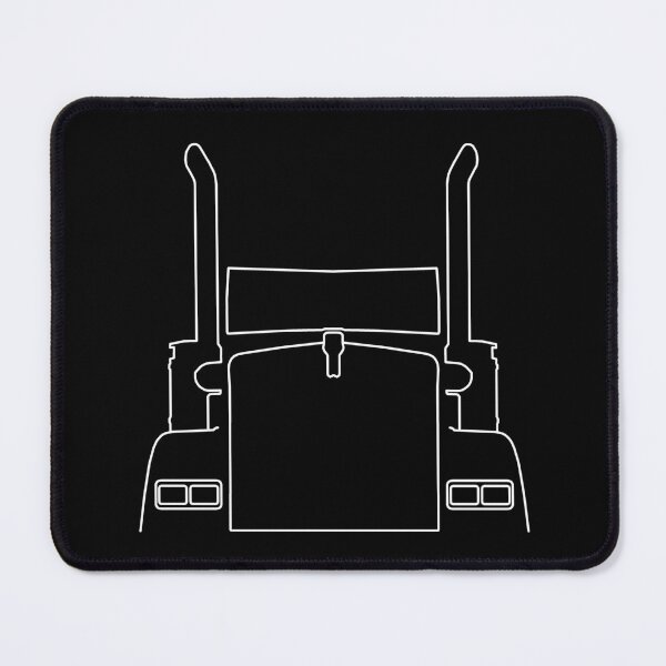 Item preview, Kenworth big rig truck outline graphic (white) designed and sold by soitwouldseem.
