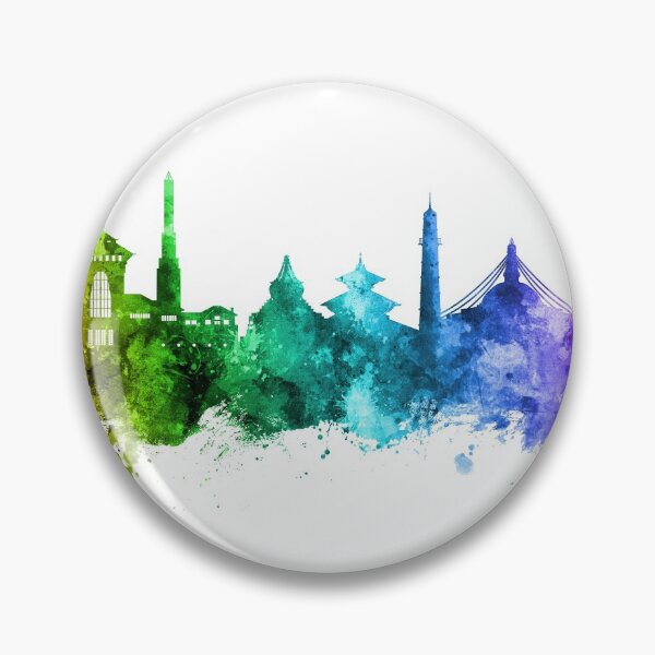 Artikelvorschau, Kathmandu Nepal Skyline entworfen und verkauft von ArtPrints.