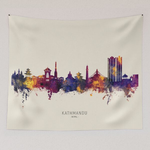 Item preview, Kathmandu Nepal Skyline designed and sold by ArtPrints.