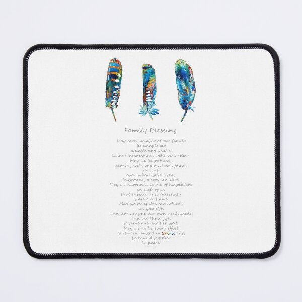 Item preview, Family Blessing With Colorful Feather Art - By Sharon Cummings designed and sold by Sharon Cummings Art.