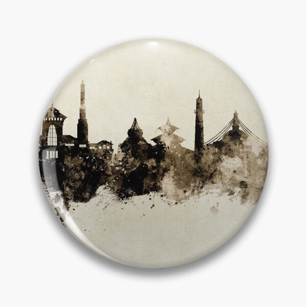 Item preview, Kathmandu Nepal Skyline designed and sold by ArtPrints.