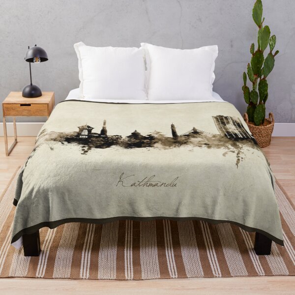 Item preview, Kathmandu Nepal Skyline designed and sold by ArtPrints.