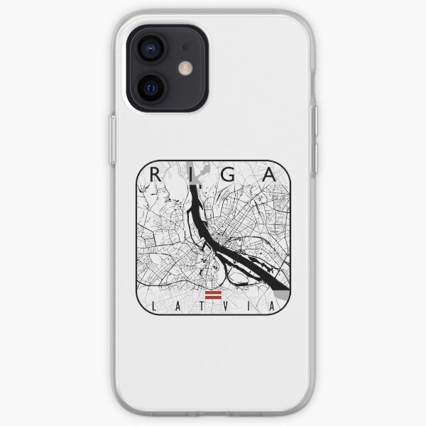 RIGA MAP LATVIA iPhone Soft Case
