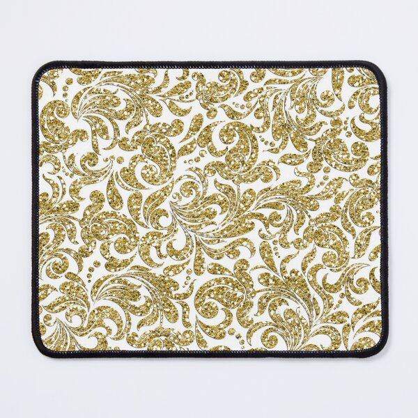 Item preview, Glitter Damask Pattern in Gold designed and sold by WisdomInspired.