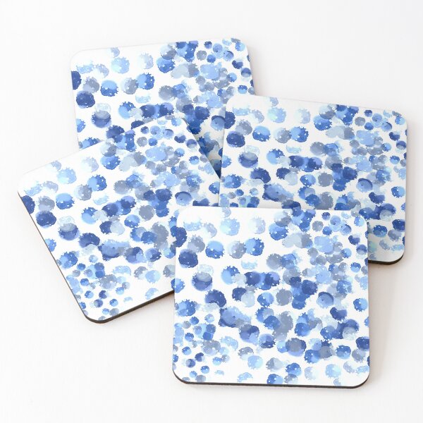 Item preview, Indigo dot fabric pattern print designed and sold by 8thApril.