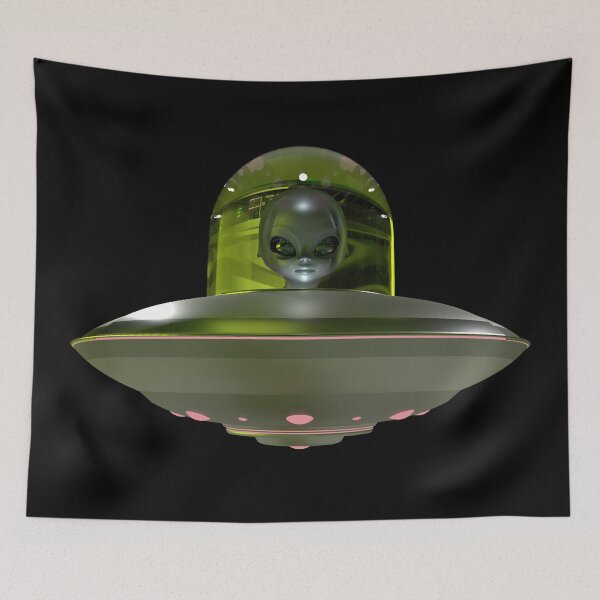 Item preview, UFO alien (lime) designed and sold by Cosmonauteur.