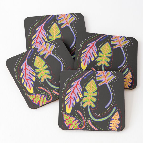 Item preview, Colorful tropical leaves designed and sold by Aitanaperez-art.