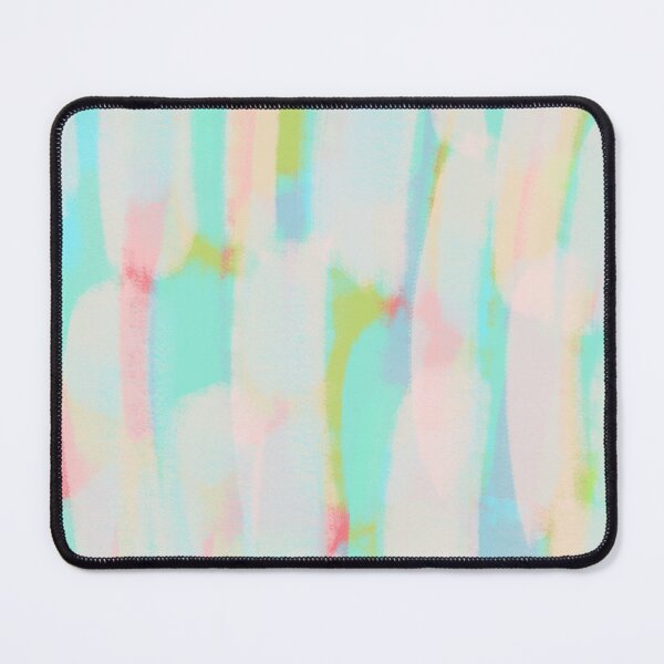 Modern Abstract Colorful Coal textured Rainbow Red Pink Green Blue Beige Stripes Lines Strokes Mouse Pad